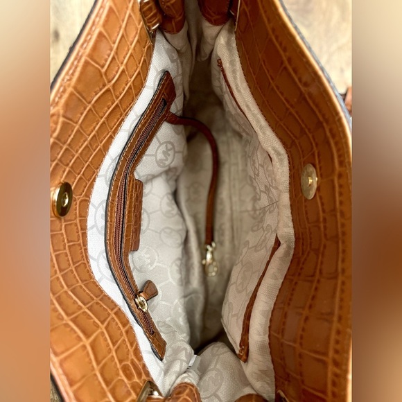 MICHAEL KORS STUDIO HAMILTON LARGE HEMP CANVAS SATCHEL - Picture 3 of 6